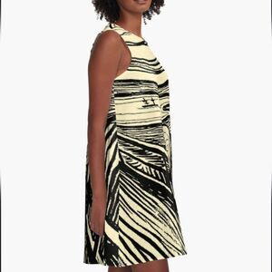 BRAND NEW KENNETH COLE BLACK &WHITE MIDI SLEEVELESS DRESS